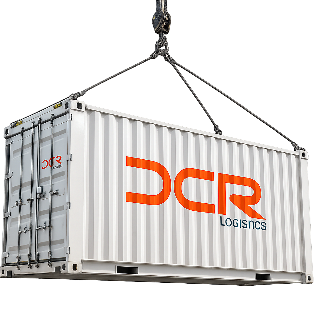 Contenedor DCR Logistics blanco